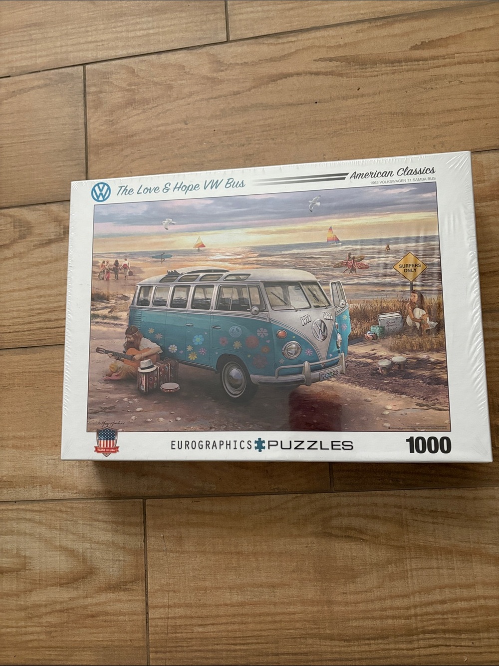 Eurographics 1000-Piece Puzzle - VW Bus Beach Scene (Blue)
